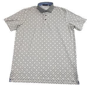 Greyson Polo Shirt Mens Size XL Gray Collar Wolf Print Performance Athletic Golf